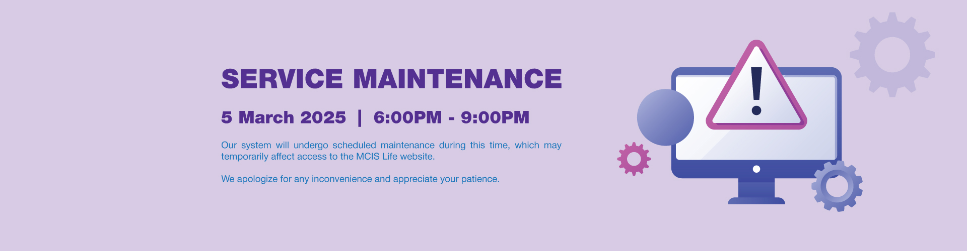 Service Maintenance March 2025